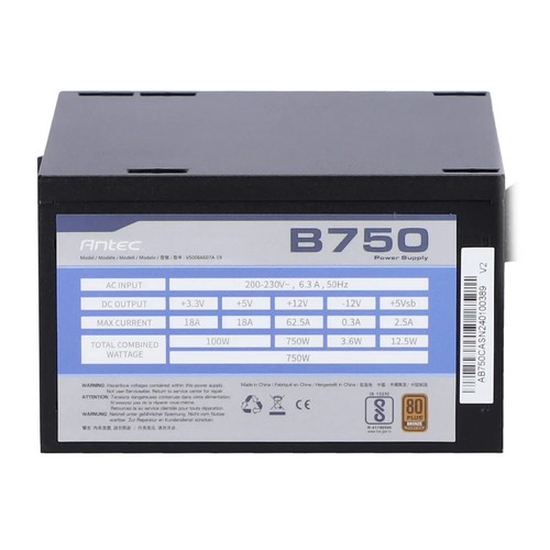 Antec PSU Atom B750 750W 80 PLUS Bronze Black NON Modular ATX ATOM-B750 - Picture 3 of 4