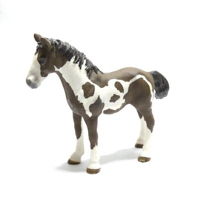 SCHLEICH CHEVAL BI COLOR JOUET ENFANT VINTAGE ANIMAUX FERME 10 CM OCCASION BE - Photo 1/4