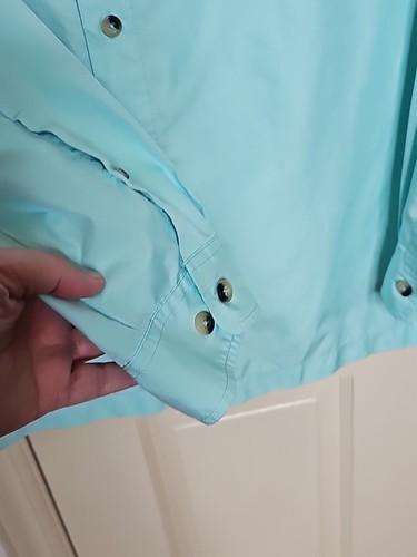 Habit Roll Up Snap Langarm Herren Hemd Gr. 2XL Button Down Belüfteter Rücken - Bild 5 von 11