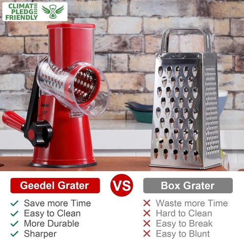 Quick-Shred Rotary Grater with Interchangeable Blades - Kitchen Essential - Picture 4 of 12