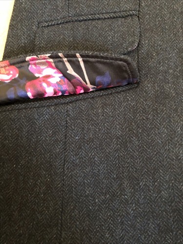 JOULES LADIES NAVY BLUE BLAZER JACKET 60% WOOL UK10 ‘ASTER' TWEED VGC - Picture 4 of 8