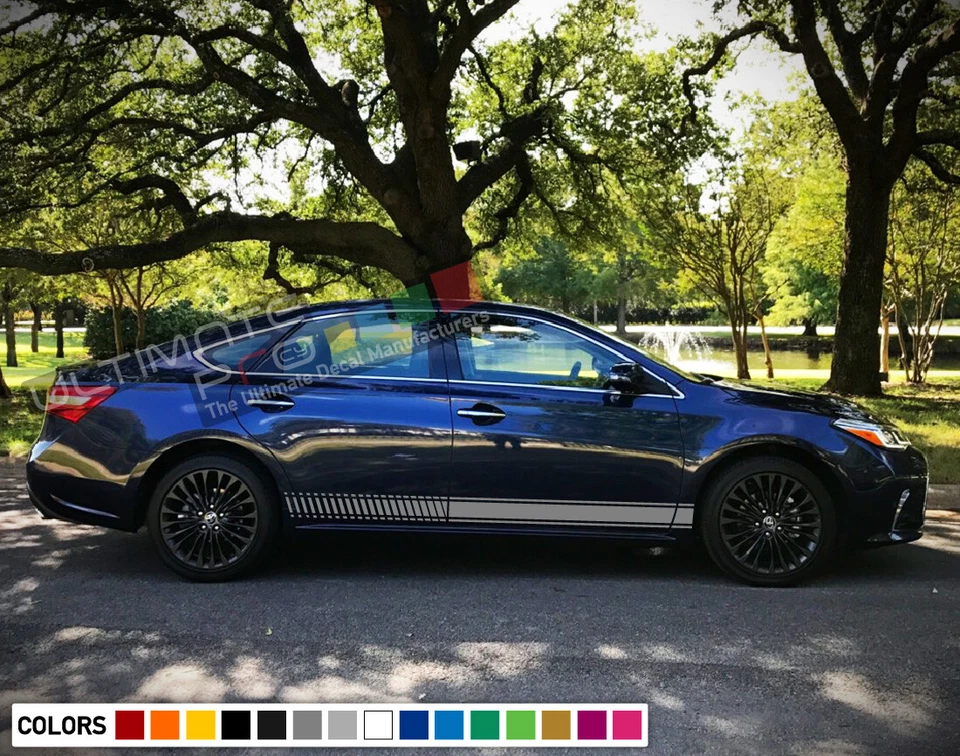 Juego de kit de calcomanías de rayas laterales para Toyota Avalon Sport maletero llantas falda Foto 4 de 4