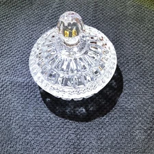 Yugoslavian Lead Crystal Lidded Candy Bowl Dish Designed Beautiful Entertain VTG