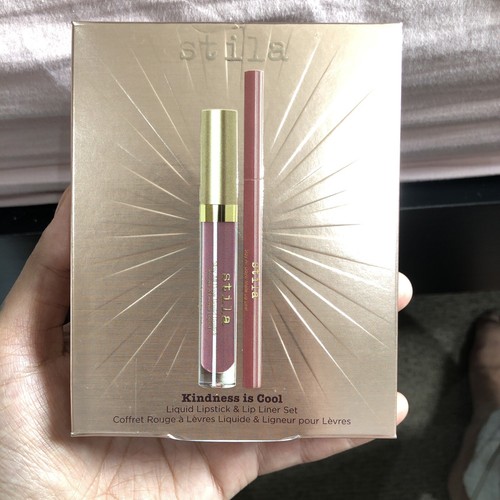 Stila Kindness is Cool Liquid Lipstick & Lip Liner Set Patina & Everlasting New