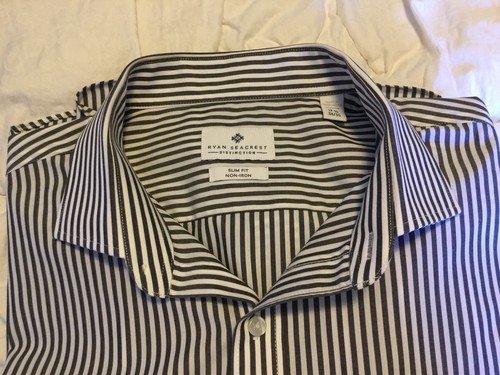 Ryan Seacrest Shirt Slim Fit Sz: 17.5 - Picture 6 of 9