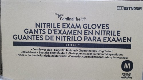 1 Case Cardinal Health Nitrile Exam Gloves*Flexal*Finger Texture*2,000 Gloves* - Picture 11 of 14