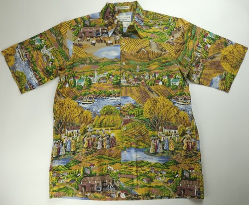 SMALL Guy Buffet Collection by Reyn Spooner Yountville SS Button Front Men Shirt - Picture 2 of 4