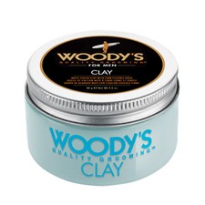 Woody's Hair Styling Clay for Men 3.4 oz Matte Finish Firm Flexible Hold Pomade
