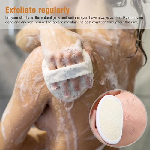 4pcs Natural Shower Bath Loofah Scrubber Skin Exfoliating Body Back Sponge Brush - Picture 4 of 7