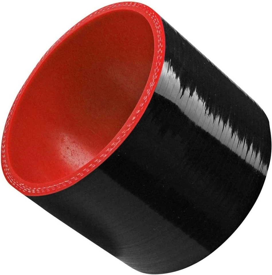 Tubería intercooler pulida hágalo usted mismo de 3" con tubo en U acoplador de silicona negro + kit de abrazadera Foto 4 de 4