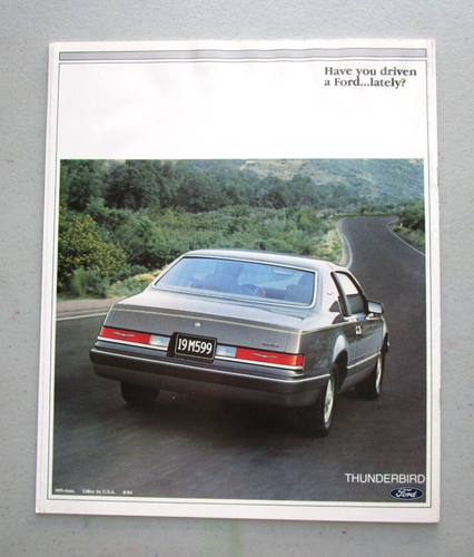 Ford Thunderbird 1985 folleto de coche de colección anuncio de Automobilia - Imagen 2 de 3