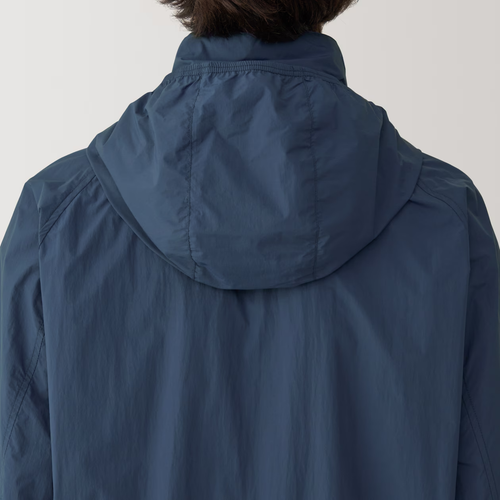 MUJI wasserabweisender Herren-Windjacke aus Nylon mit Taschen marineblau FedEx - Bild 6 von 15