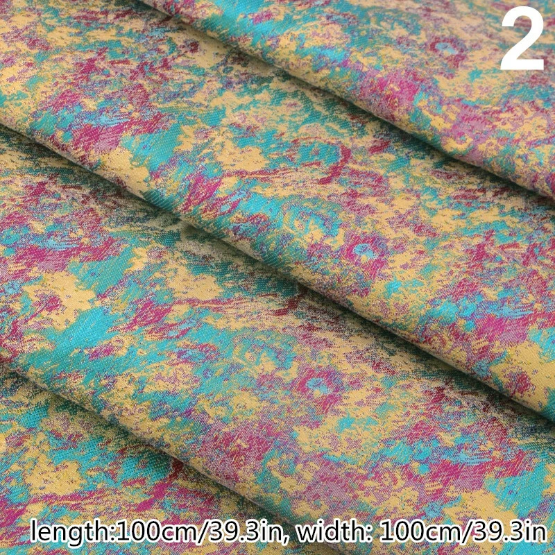 Damask Brocade Fabric Cloth for Handcrafts Material Costume Sewing 1 M Chic Trim - Image 4 of 4