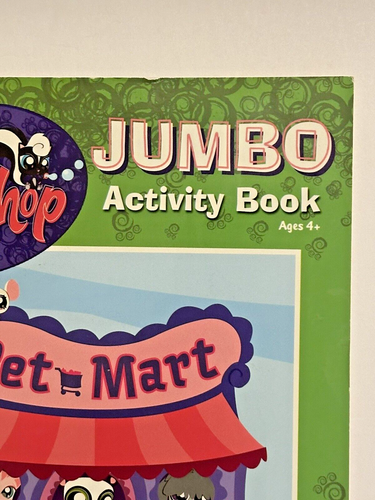 Hasbro 2009 Littlest Pet Mart Shop Jumbo Activity Books Games Puzzles Coloring - Picture 4 of 17