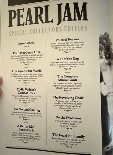 Rolling Stone Magazine - Special Collector's Edition - Pearl Jam-2024-Brand New! - Bild 3 von 4