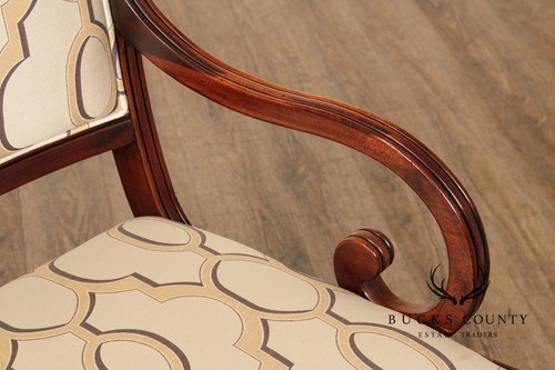 Henredon Empire Style Set Of Eight Mahogany Dining Chairs - Picture 6 of 19