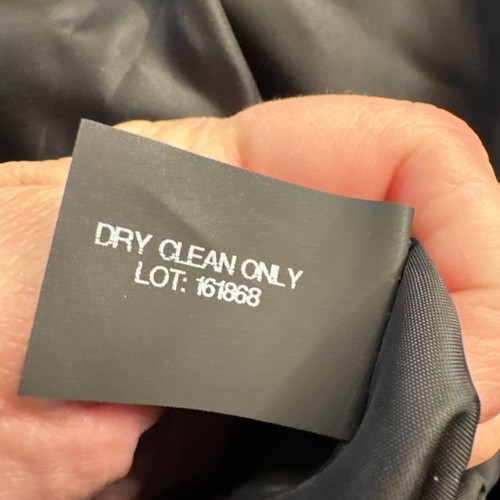 245 $ London Fog Damenmantel schwarz Wollmischung Reißverschluss Kapuze Kunstfellbesatz Jacke L - Bild 5 von 7