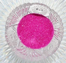 German GLASS GLITTER Fine 80 Raspberry Clear 1 Ounce Non Tarnishing