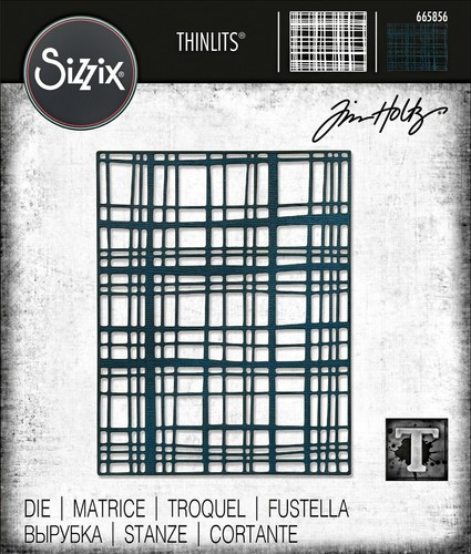 New Retired Sizzix Thinlits Simple Plaid #665856 Retail $24.99 by Tim Holtz - Picture 1 of 11