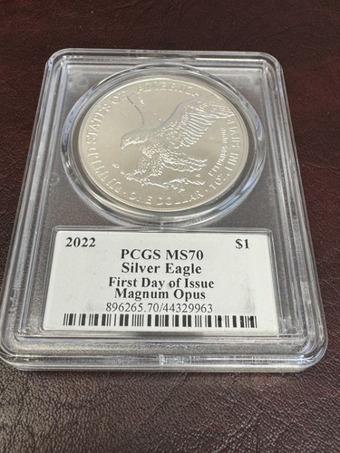 2022 1 $ Silver Eagle PCGS MS70 First Day of Issue