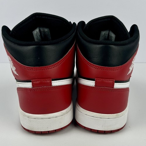 Nike Air Jordan 1 Mid Bred Black Red White DQ8426-061 Men’s Size 10 Sneakers 202 - Picture 4 of 13