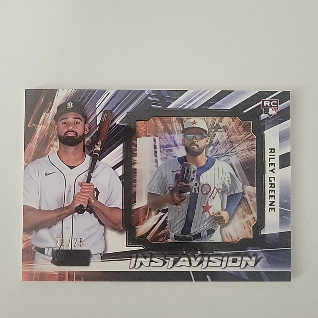 2023 Topps Stadium Club RILEY GREENE RC INSTAVISION Black 21/25 CASE HIT F3