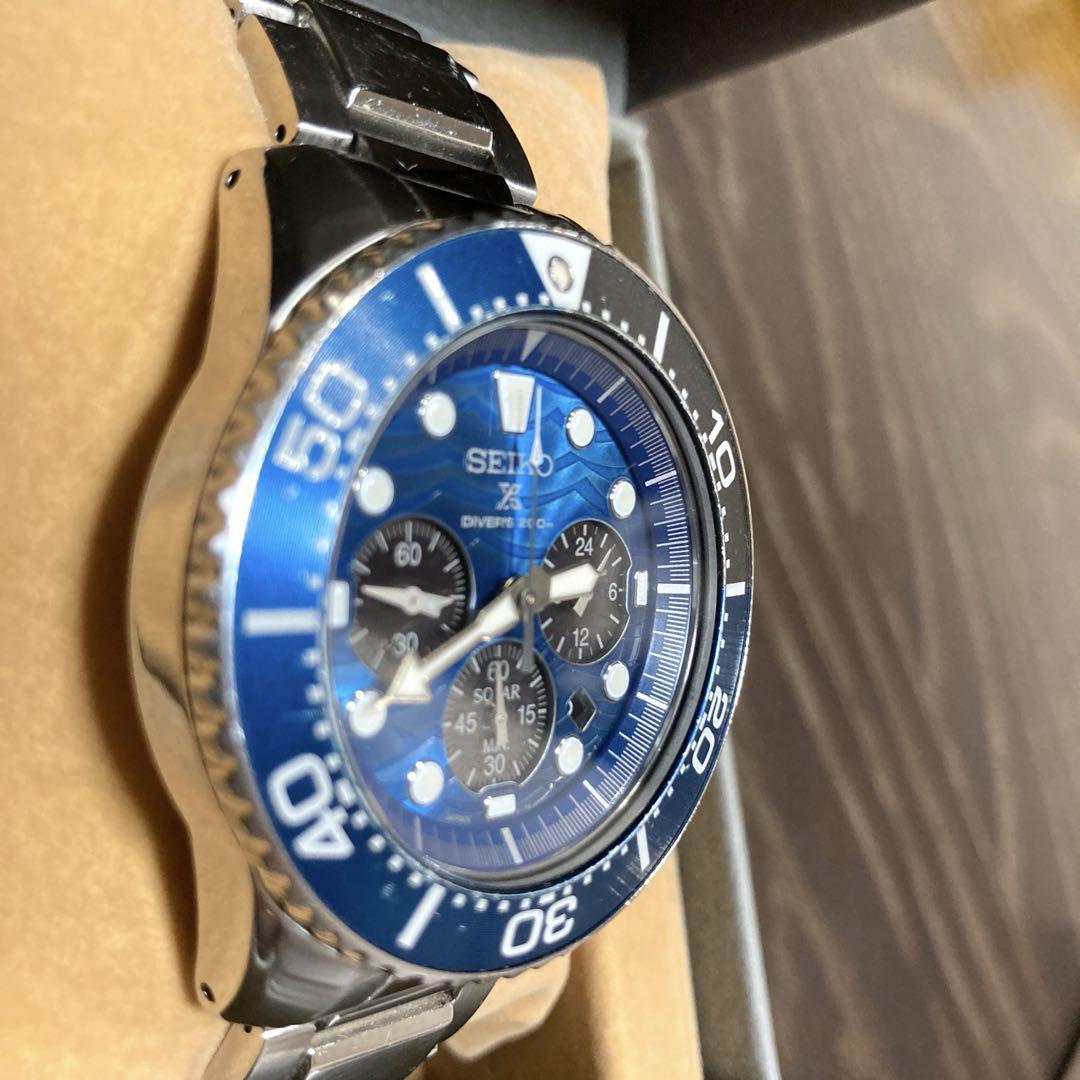 時計 SEIKO Prospex Diver LOWERCASE V175-0DV0 SEIKO Prospex LOWERCASE V175-0DV0 Black Dial Solar Men's