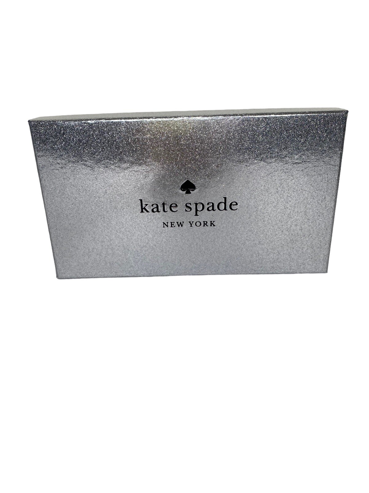 Kate Spade Tinsel Glitter Fabric Boxed Slim Card Holder Zip Wallet