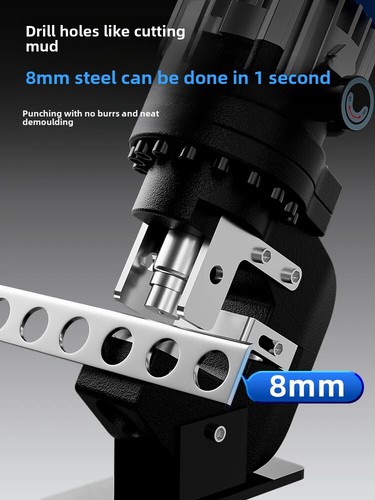 Electric Hydraulic Punching Machine Iron Punching Machine Portable Channel - Foto 2 di 31