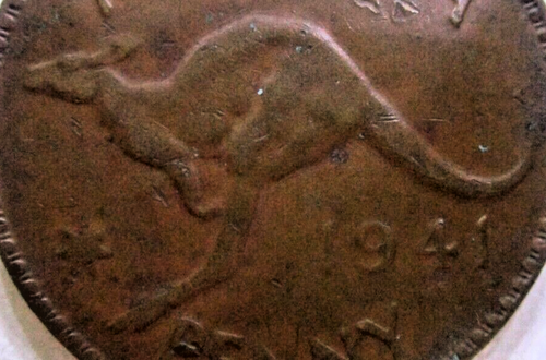 1941 AUSTRALIAN ONE PENNY COIN - # 27/3/23 - Picture 4 of 4