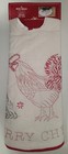 Red Shed Premium Christmas Tree Skirt 48" Embroidered Rooster Chicken Farmhouse