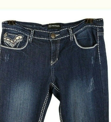 Petrol Jeans Womens Tag Size 8 Blue Bootcut Low Rise SHANE Denim - Picture 5 of 12
