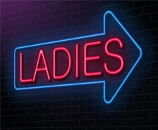 Arrow Ladies 20"x16" Neon Sign Lamp Light Shop Gift With Dimmer