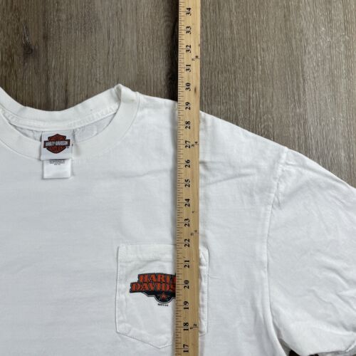 Camiseta Harley Davidson Glacier Eagle Montana bolsillo delantero 2XL Y2K - Imagen 12 de 20