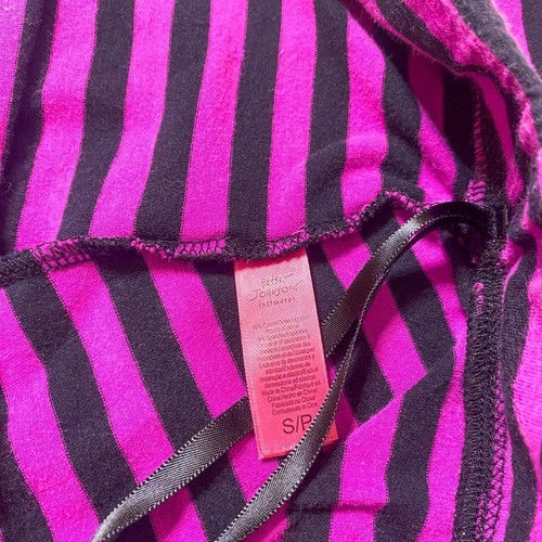 Betsey johnson pajamas Purple and black striped short sleeve shirt and pants set - Picture 4 of 4