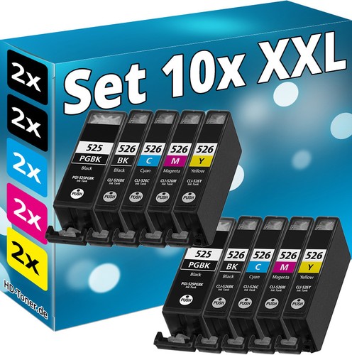 10x PATRONES para CANON PIXMA IP4800 IP4900 MG5100 MG5200 MG6100 MX715 MX895 - Imagen 1 de 5