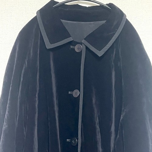 J.Jill Velvet Coat Black LP Size Vintage Cotton Blend Elegant Soft Women’s rare - Picture 5 of 9