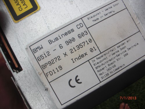 BMW E38 E31 E36 Z3 325i 328i M3 840i BUSINESS CD PLAYER AM FM CD43 RADIO STEREO - Picture 4 of 8