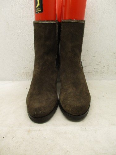 Cole Haan Brown Suede Pull On High Heel Ankle Boots Womens Sz 9.5 B Sty D18077 - Picture 2 of 11