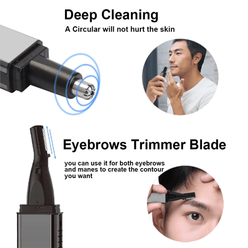 KEMEI Men Ear Nose Hair Trimmer Set Beard Razor Shaver USB Rechargeable Cordless - Picture 5 of 15