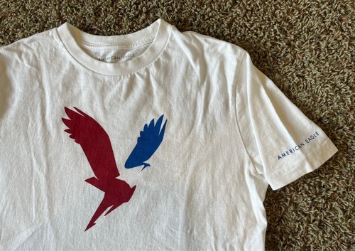 American Eagle T-Shirt AE Logo USA Basisshirt - Herren extra klein (XS)