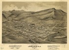 A4 Reprint of American Cities Towns States Map Helena Montana