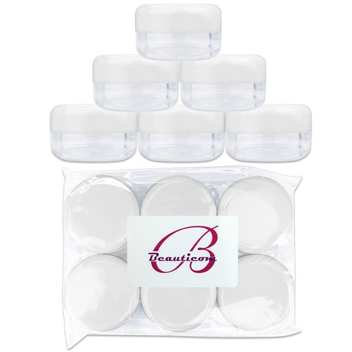 6 frascos 15 gramos 15 ml frascos de plástico acrílico contenedores de muestra SIN BPA - Imagen 33 de 37