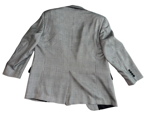 Vintage Burberrys Blazer Houndstooth Classic Suit Jacket Black White 42 S - Picture 9 of 9