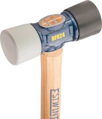 ESTWING Rubber Mallet - 24 Oz Double-Face Hammer With Soft/Hard Tips And Hickory - Picture 3 of 12