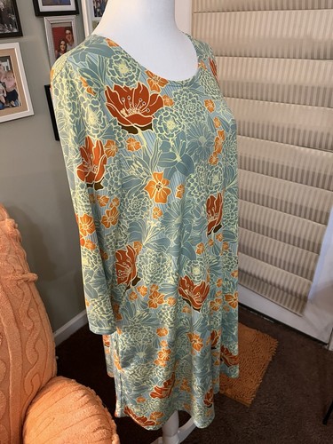 NWOT Women's Mountain Mamas Essential Stretchy Dress Tunic Sage Floral Size S/M - Picture 4 of 10