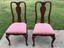 ethan allen dining chair pair, queen anne style, light cherry wood