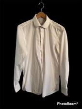 Ted Baker L 16 34 35 Endurance PIN DOT Diamond Geometric Mens Button Shirt White