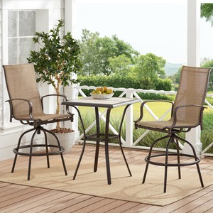 Outdoor Bistro Set Bar Height Table And Chairs Backyard Patio Furniture Chairs Set Backyard Patio Furniture, Small Outdoor Bistro Sets Bar Height