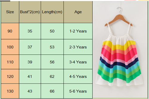 NEW Rainbow Girls White Sleeveless Sun Dress 2T 3T 4T 5T 6 - Picture 6 of 6
